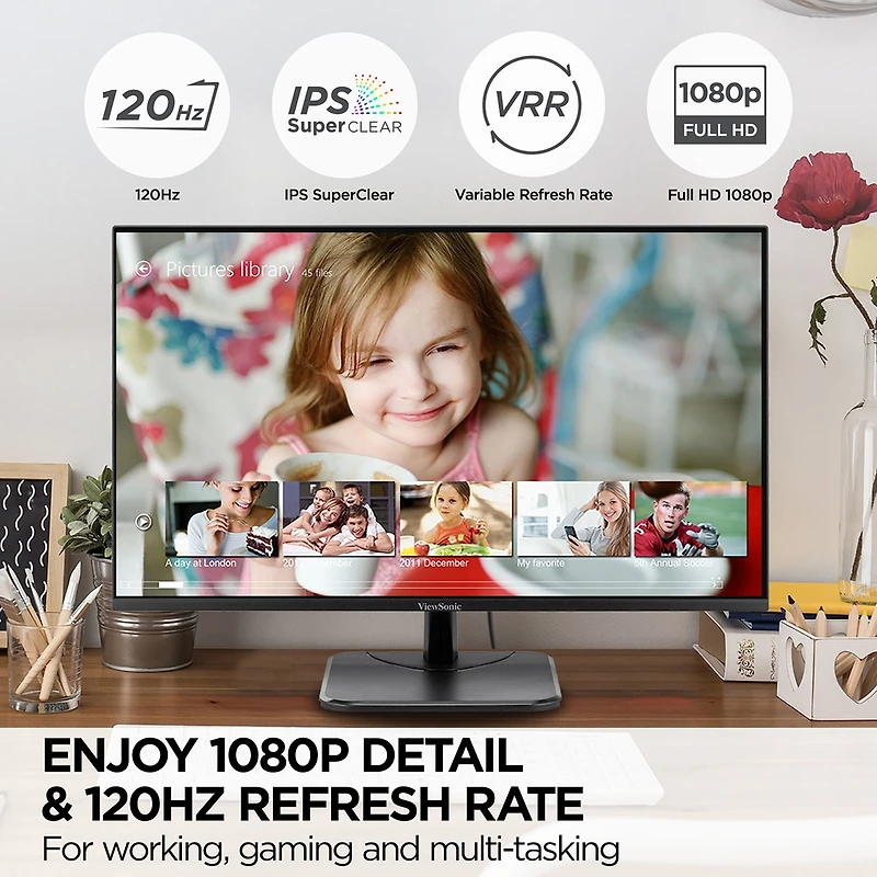 ViewSonic VA2456A-mhd 24" 16:9 Full Hd 120Hz Ips Led Monitor