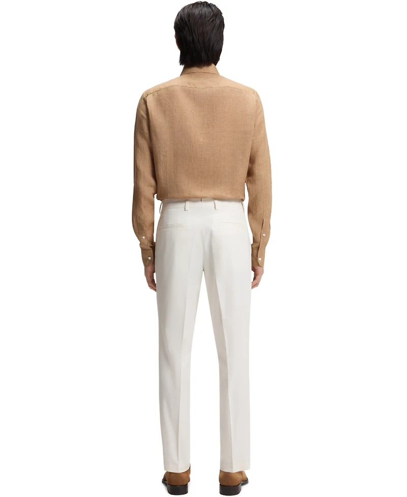Boss by Hugo Men's Stretch-Cotton Poplin Tapered-Fit Pants
