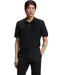 Boss by Hugo Men's Mercerized Cotton Basket Weave Polo Shirt