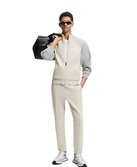 Boss by Hugo Men's Piped-Detail Cotton-Blend Tracksuit Bottom Pants