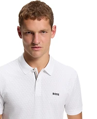 Boss by Hugo Men's Printed Pattern Cotton-Pique Polo Shirt