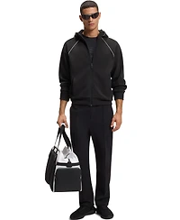 Boss by Hugo Men's Piping Details Cotton-Blend Zip-Up Hoodie