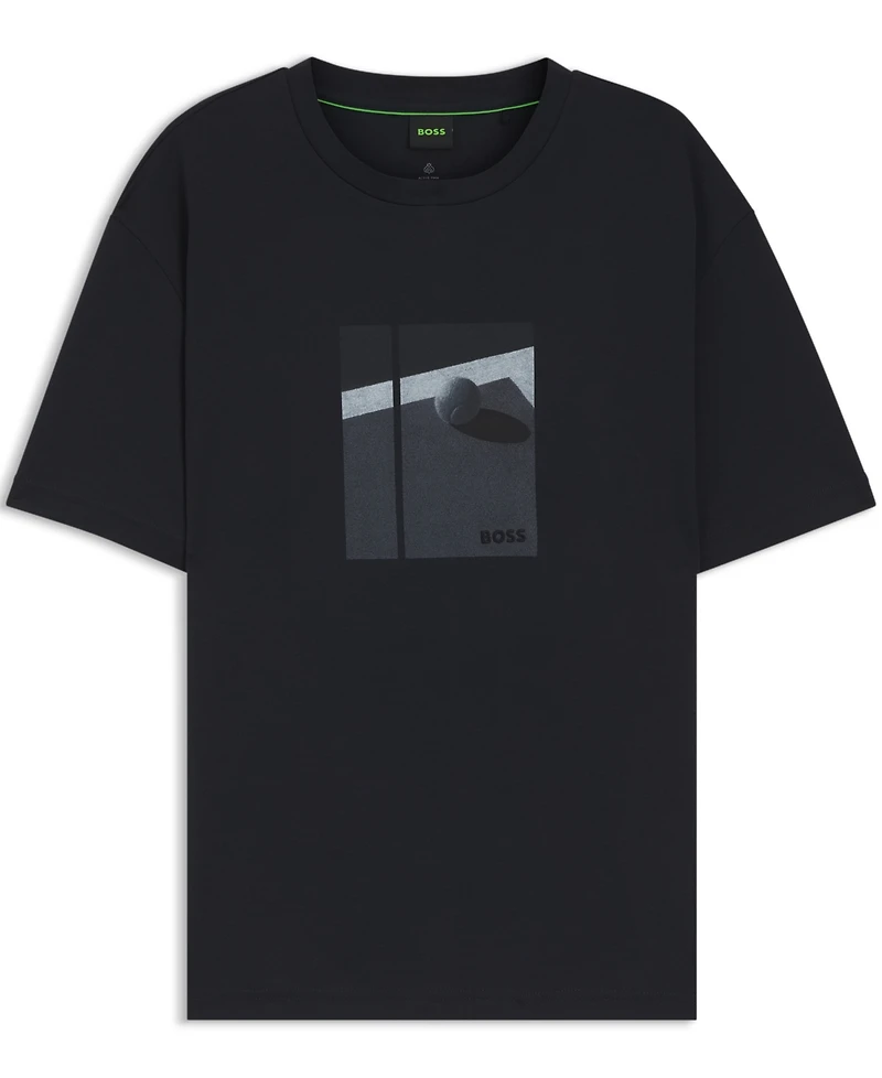 Boss by Hugo Men's Tennis Artwork Pima-Cotton T-Shirt