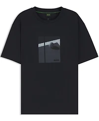 Boss by Hugo Men's Tennis Artwork Pima-Cotton T-Shirt