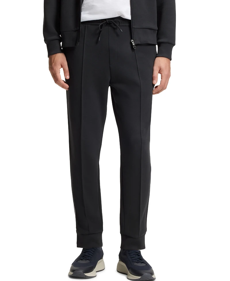 Boss by Hugo Men's Piped-Detail Cotton-Blend Tracksuit Bottom Pants
