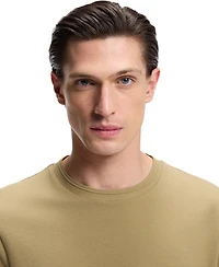 Boss by Hugo Men's Cotton-Blend Bubble-Jacquard T-Shirt