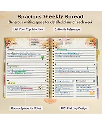 Gnuadz Planner 18 Month Weekly Monthly Daily Spiral Hardcover Agenda Organizer Tabs Calendar Tree 2026-2027