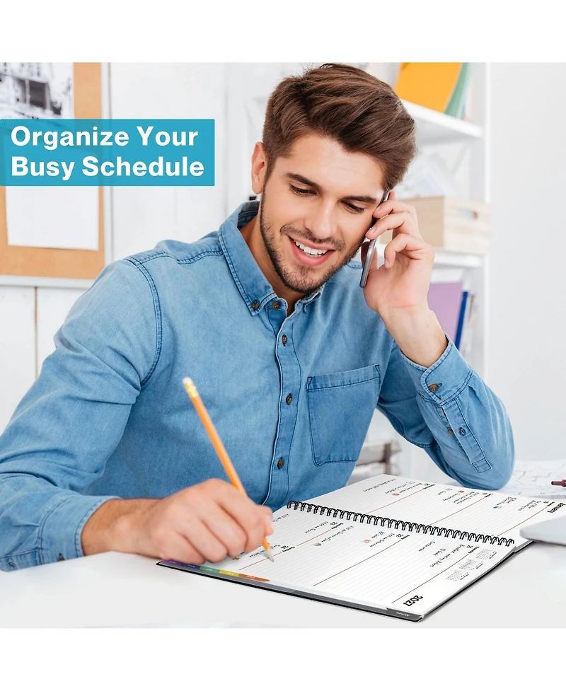 Gnuadz Academic Year Planner 2026-2027 Weekly Monthly Agenda Laminated Tabs Organizer