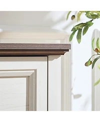Clihome Farmhouse 6 Drawers Dresser Wood Rustic Wide Chest of Drawers, Storage Dressers Organizer