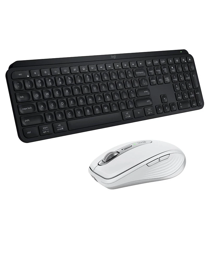 Logitech Mx Keys S Wireless Keyboard, with Mx Anywhere 3S Pale Mouse
