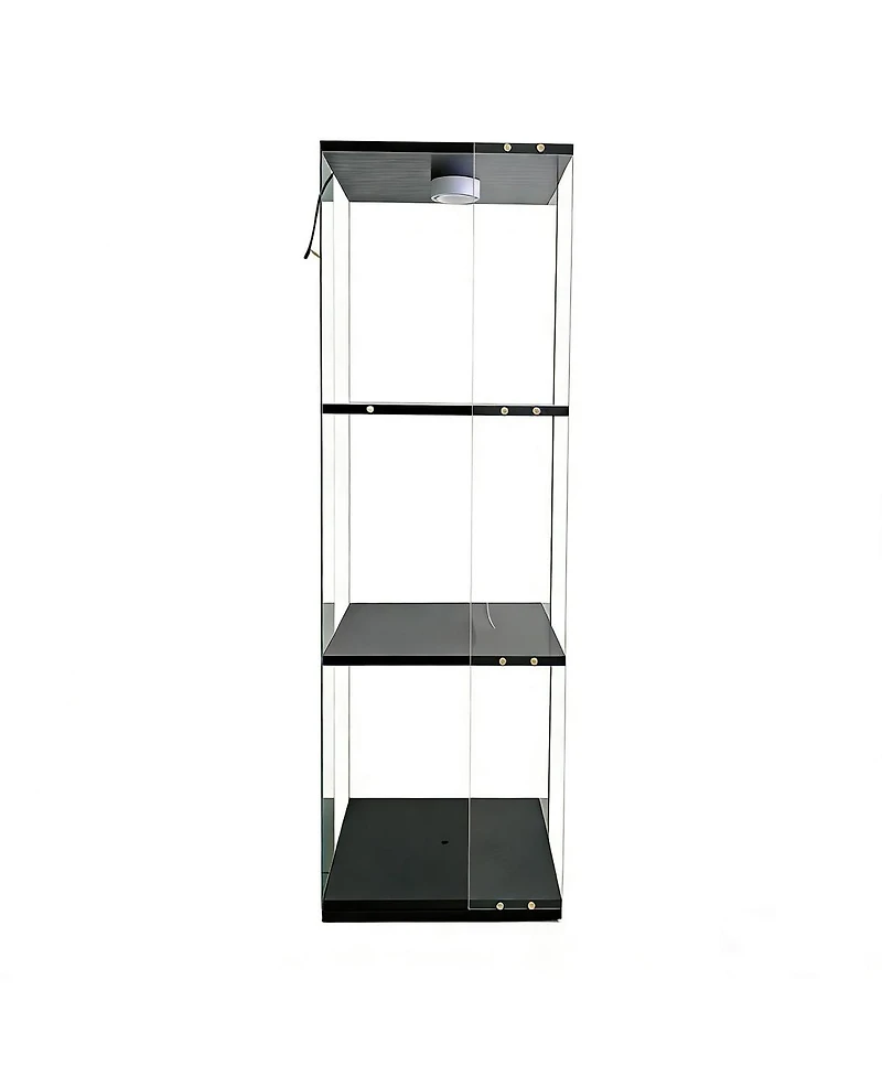 Streamdale Furniture 3-Layer Rotatable Display Cabinet with Remote Light