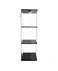 Streamdale Furniture 3-Layer Rotatable Display Cabinet with Remote Light