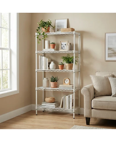 Streamdale Furniture 5-Tier Adjustable Heavy-Duty Wire Shelving Unit