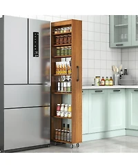 Streamdale Furniture 7-Tier Multi-Functional Pull-Out Storage Shelf for Narrow Spaces