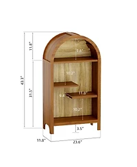 Streamdale Furniture 4-Tier Arched Asymmetrical Freestanding Display Shelf
