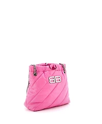 Pre-Owned Balenciaga Xs Crush Chain Tote Quilted Crushed Calfskin