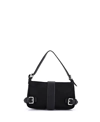 Pre-Owned Bottega Veneta Buckle Shoulder Bag Nylon with Leather