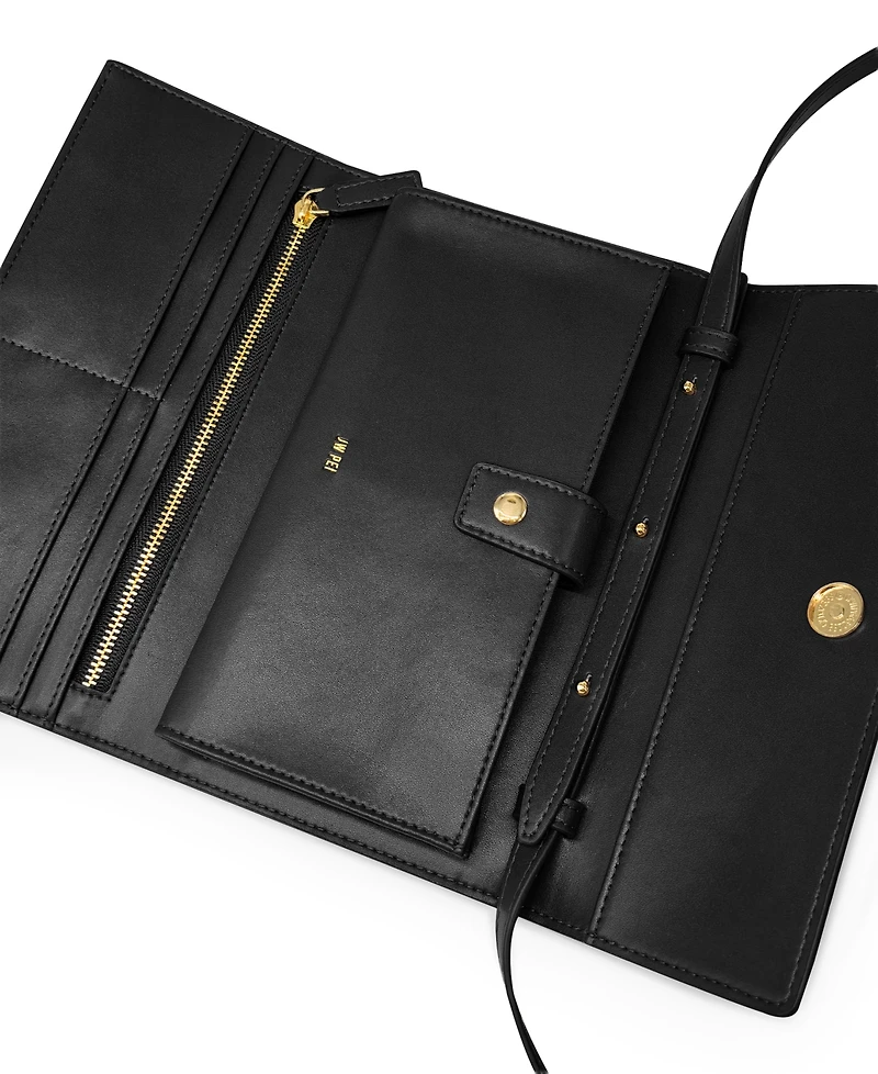 Jw Pei Pebbled Gold-Tone Hardware Wallet