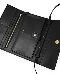 Jw Pei Pebbled Gold-Tone Hardware Wallet