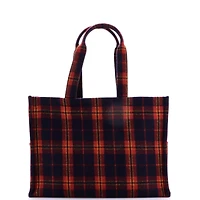 Pre-Owned Celine Large Cabas Thais Tote Tartan Wool