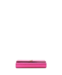 Pre-Owned Saint Laurent Long Classic Monogram Clutch Metallic Calfskin