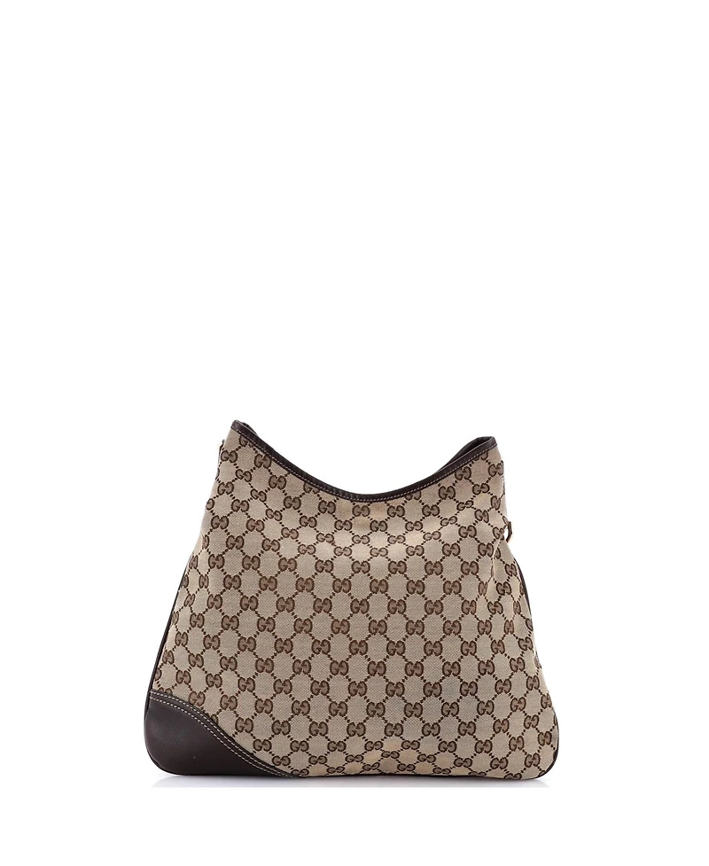 Pre-Owned Gucci Medium New Britt Hobo Gg Canvas