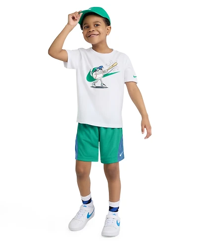 Nike Boys' 4-7X Graphic Baseball T-Shirt and Mesh Shorts, 2-Piece Set