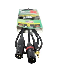 ProX Xc-CMXM5 5' 1/8" Mini Trs-m to Dual XLR3-m Audio Y Cable