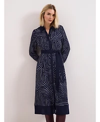 Phase Eight Women's Charlotte Long-Sleeve Belted Midi Dress