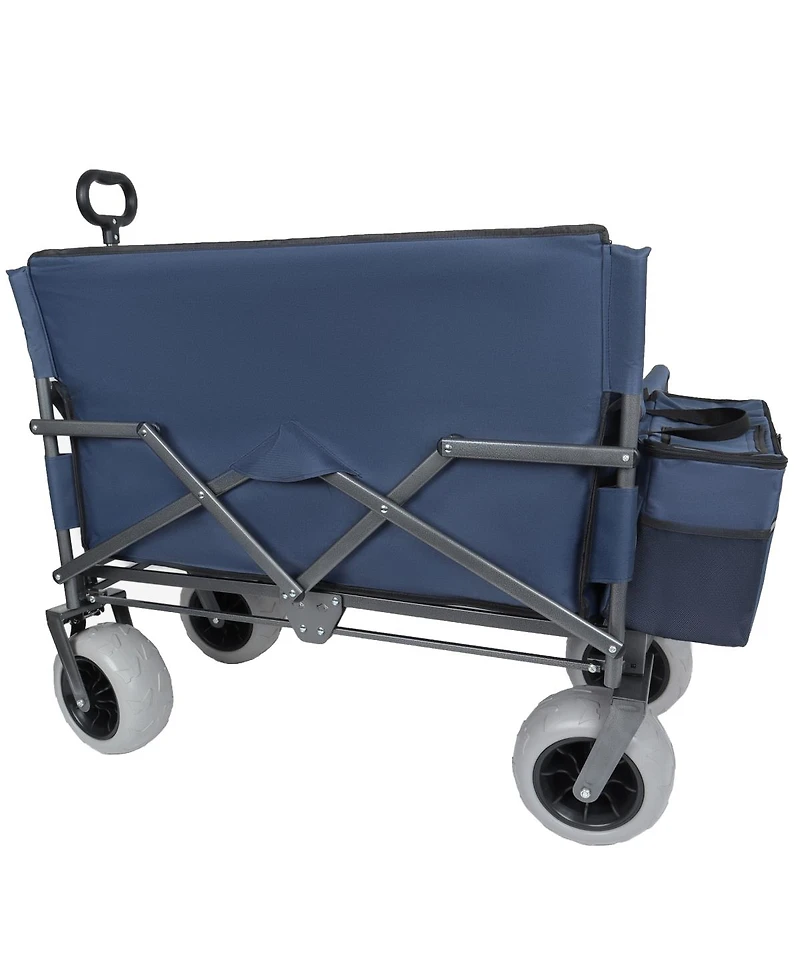 Streamdale Furniture 3-in-1 Folding Wagon with Bench Seat, 500lbs Capacity