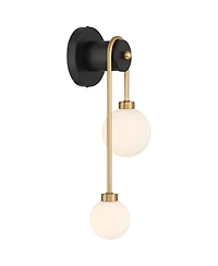 Possini Euro Design Possini Euro Adelia 16" High and Brass 2-Light Wall Sconce