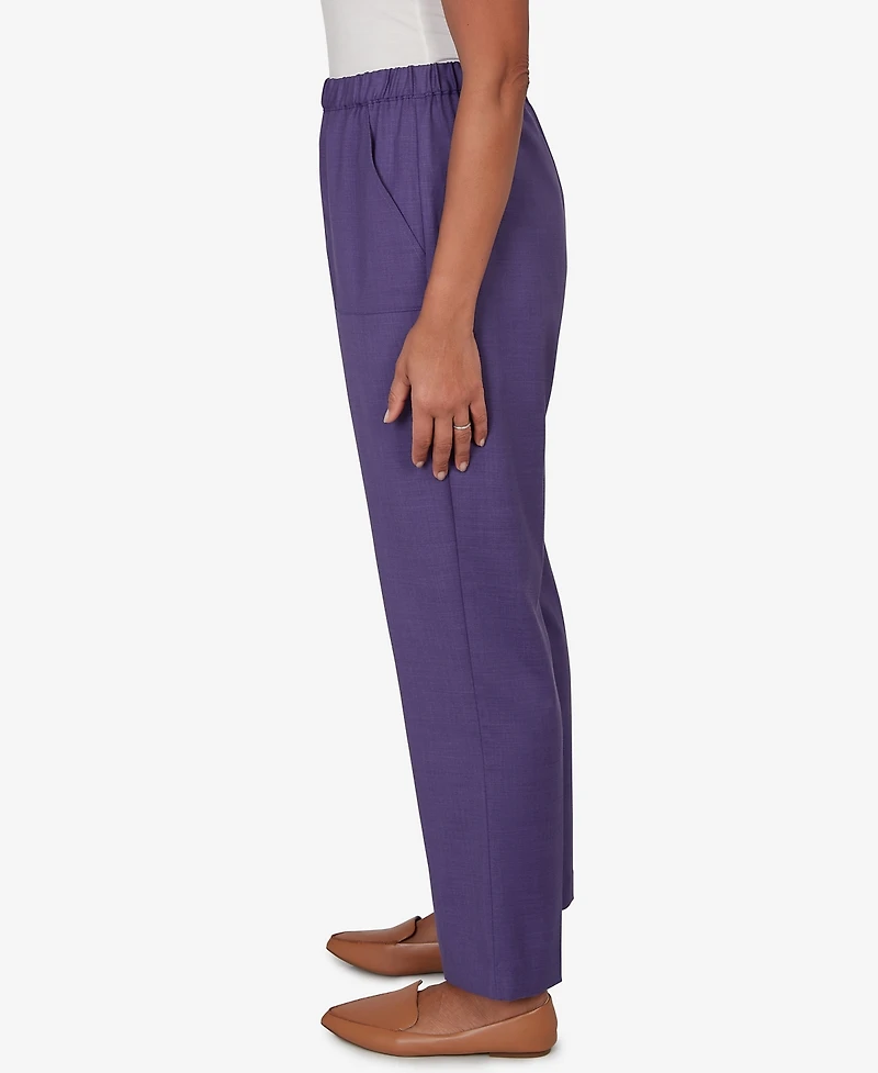 Alfred Dunner Women's Grand Bazaar Textured Pull-On Pants
