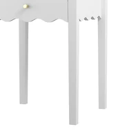 Streamdale Furniture Modern Nightstand with Drawer and Wavy Apron Design