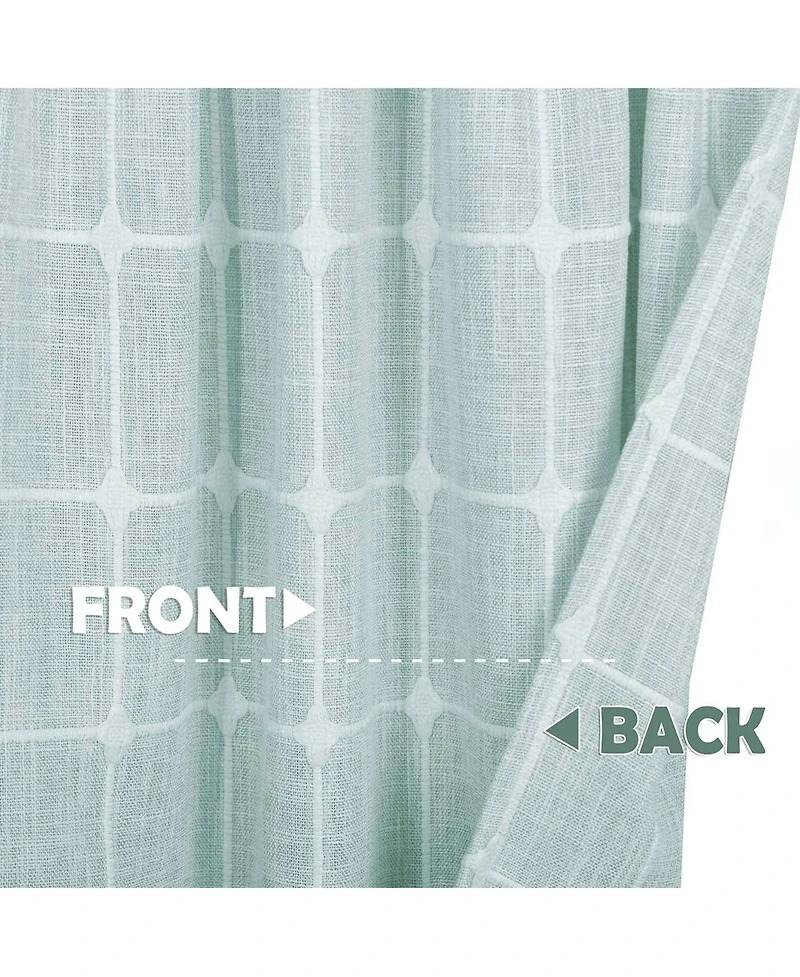 Kate Aurora 3 Piece Claire Embroidered Cafe Rod Pocket Kitchen Curtain Tier And Valance Set