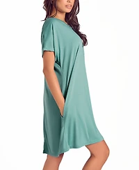iCollection Plus Soft Breathable Night Shirt with Side Pockets
