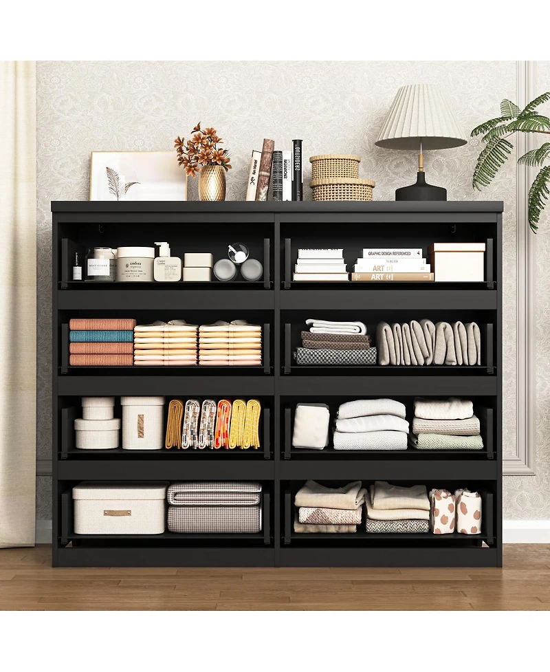Streamdale Furniture 8-Drawer Modern Wood Dresser for Bedroom and Closet