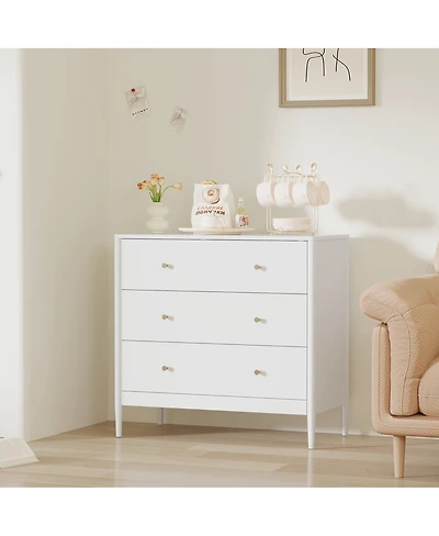 Streamdale Furniture 3-Drawer Modern Storage Dresser for Bedroom and Living Room