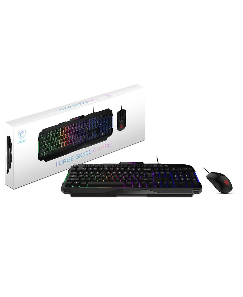 Msi Forge GK100 Combo Rgb Wired Gaming Keyboard and Mouse