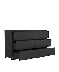 Streamdale Furniture 6-Drawer Wood Storage Dresser and Clothes Organizer