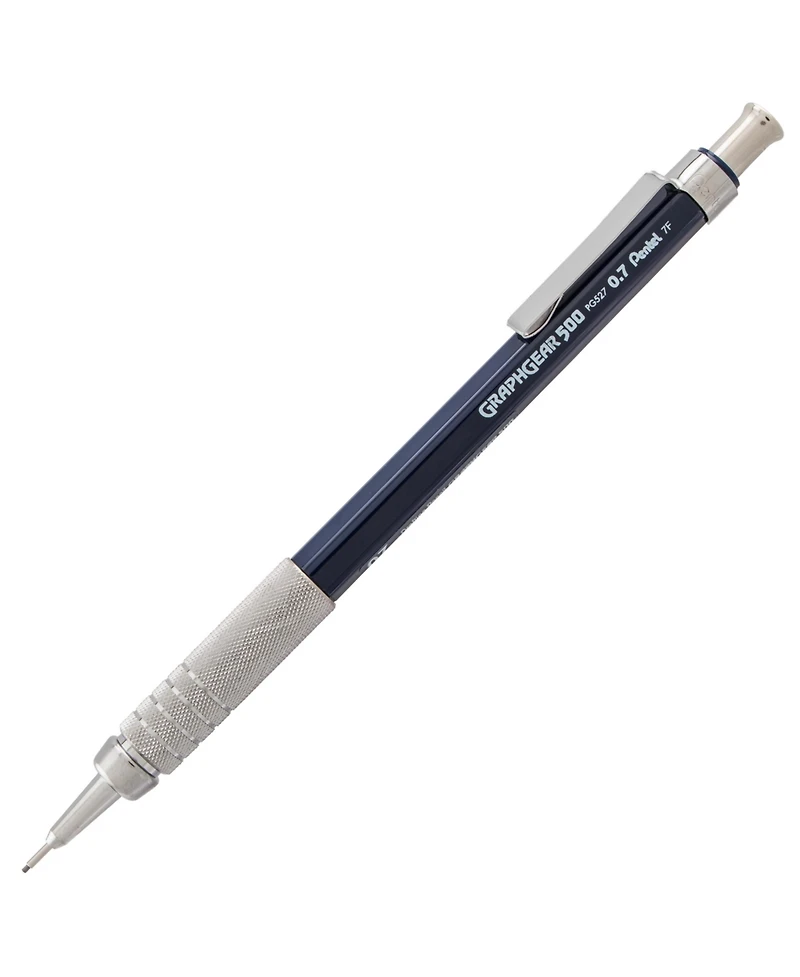 Pentel GraphGear 500 Automatic Drafting Pencil (0.7mm), Refill Eraser Tube and Large Block Eraser with holder
