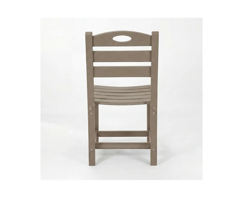 sumyeg Set of 2 Hdpe Patio Dining Chairs, Armless Outdoor Side Chairs
