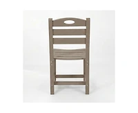 sumyeg Set of 2 Hdpe Patio Dining Chairs, Armless Outdoor Side Chairs