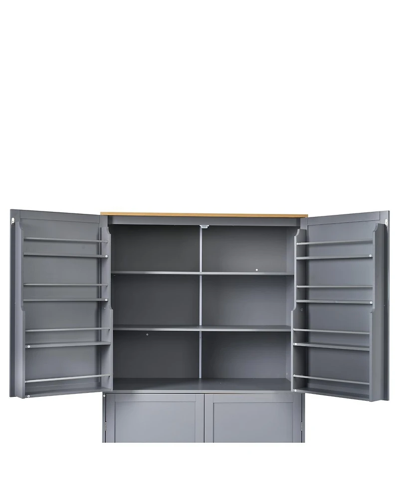 Streamdale 40.2" Freestanding Kitchen Pantry Cabinet with 2 Drawers and Adjustable Shelves