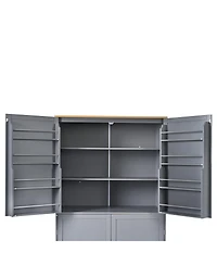 Streamdale 40.2" Freestanding Kitchen Pantry Cabinet with 2 Drawers and Adjustable Shelves