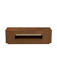 Streamdale Furniture 59" Mid-Century Modern Walnut Tv Stand with Storage and Drawers