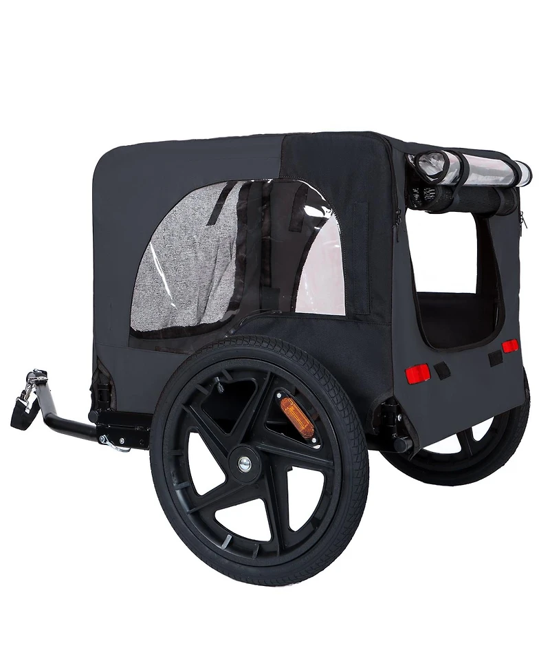 Streamdale Furniture Heavy Duty Collapsible Pet Bike Trailer with 16-Inch All-Terrain Wheels