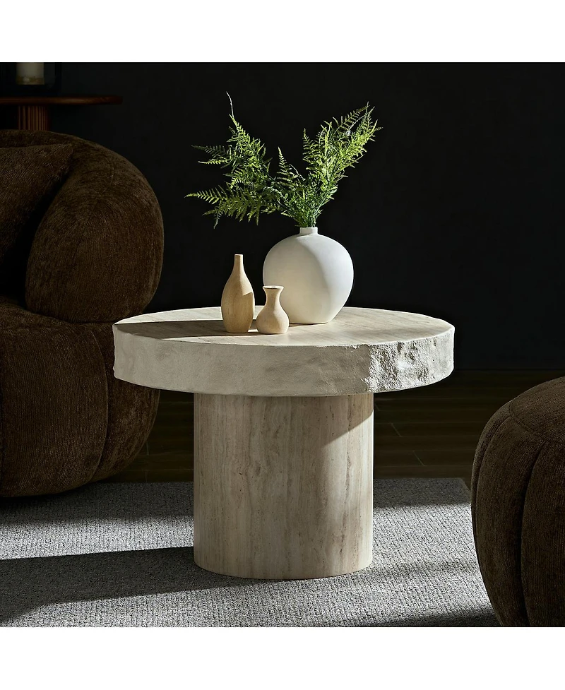 Streamdale Furniture Faux Mars Textural Pattern Coffee Table - No Assembly Required
