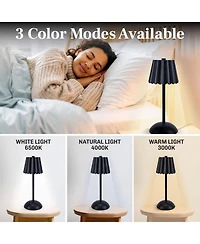Bell + Howell Rechargeable Scalloped Design Portable Led Light with 3 Dimmable Modes Table Lamp