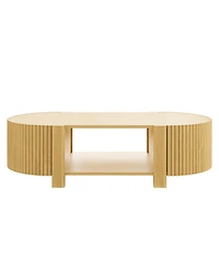 Streamdale Furniture 3-Piece Solid Rubberwood Coffee and Side Table Set