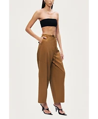 Nocturne Women's High-Waisted Cargo Pocket Pants
